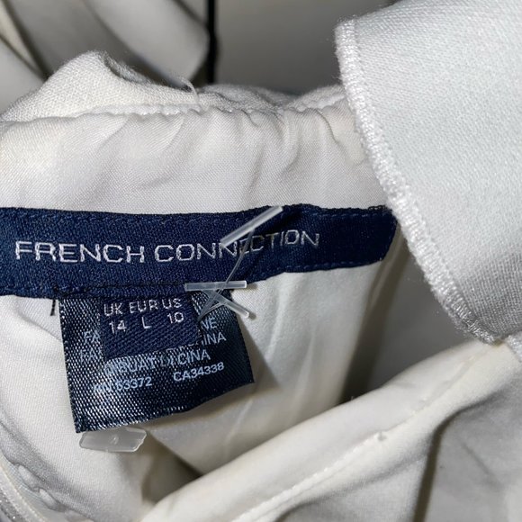 French Connection Womens Whisper Ivory Ruffled Sle - Picture 5 of 5